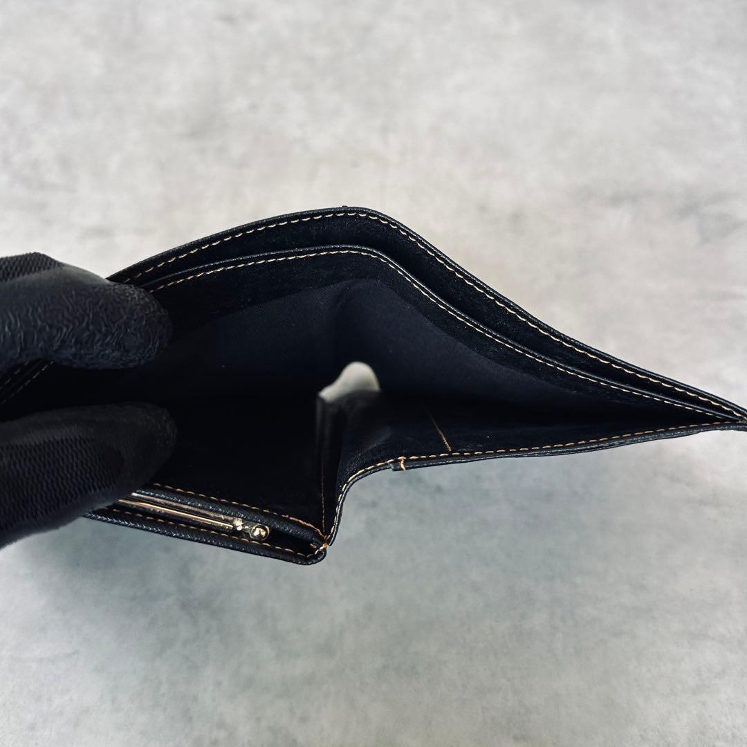 VALENTINO GARAVANI ロゴ金具　がま口　三つ折り財布　レザー　黒 12