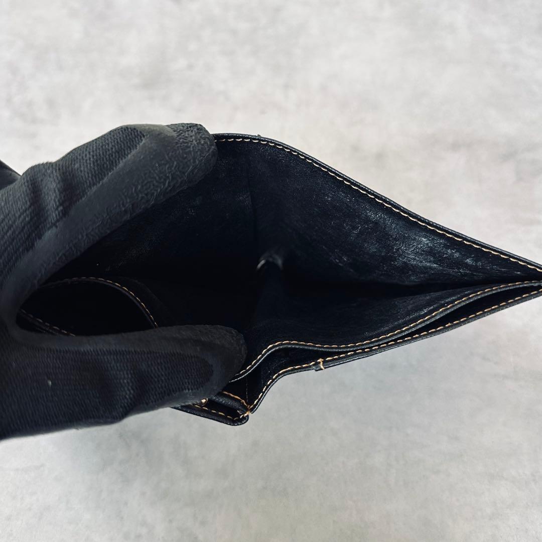 VALENTINO GARAVANI ロゴ金具　がま口　三つ折り財布　レザー　黒 13