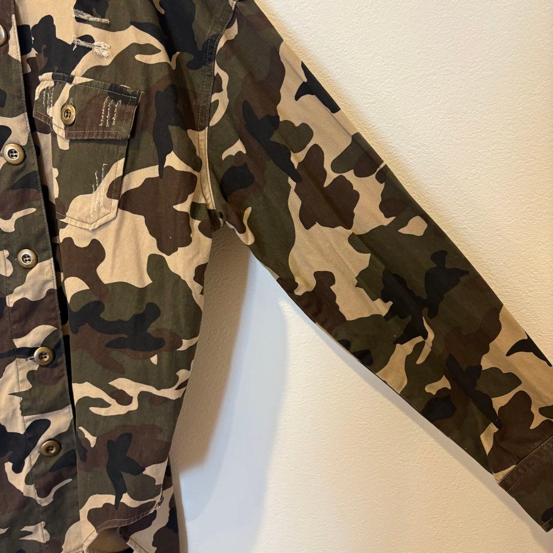 クリックス 迷彩シャツ ミリタリー カモフラ 長袖 フリーサイズ　ジャケット 5