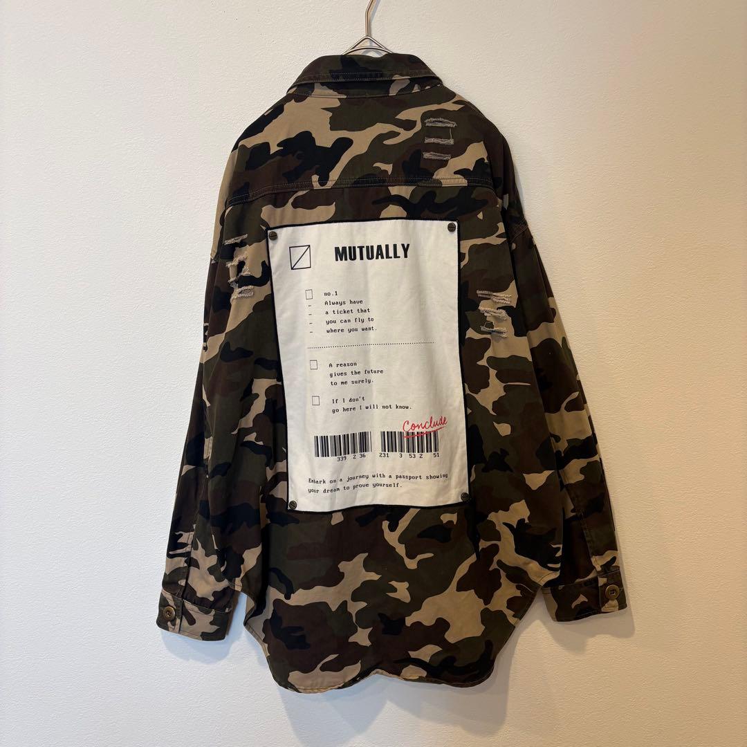 クリックス 迷彩シャツ ミリタリー カモフラ 長袖 フリーサイズ　ジャケット 6