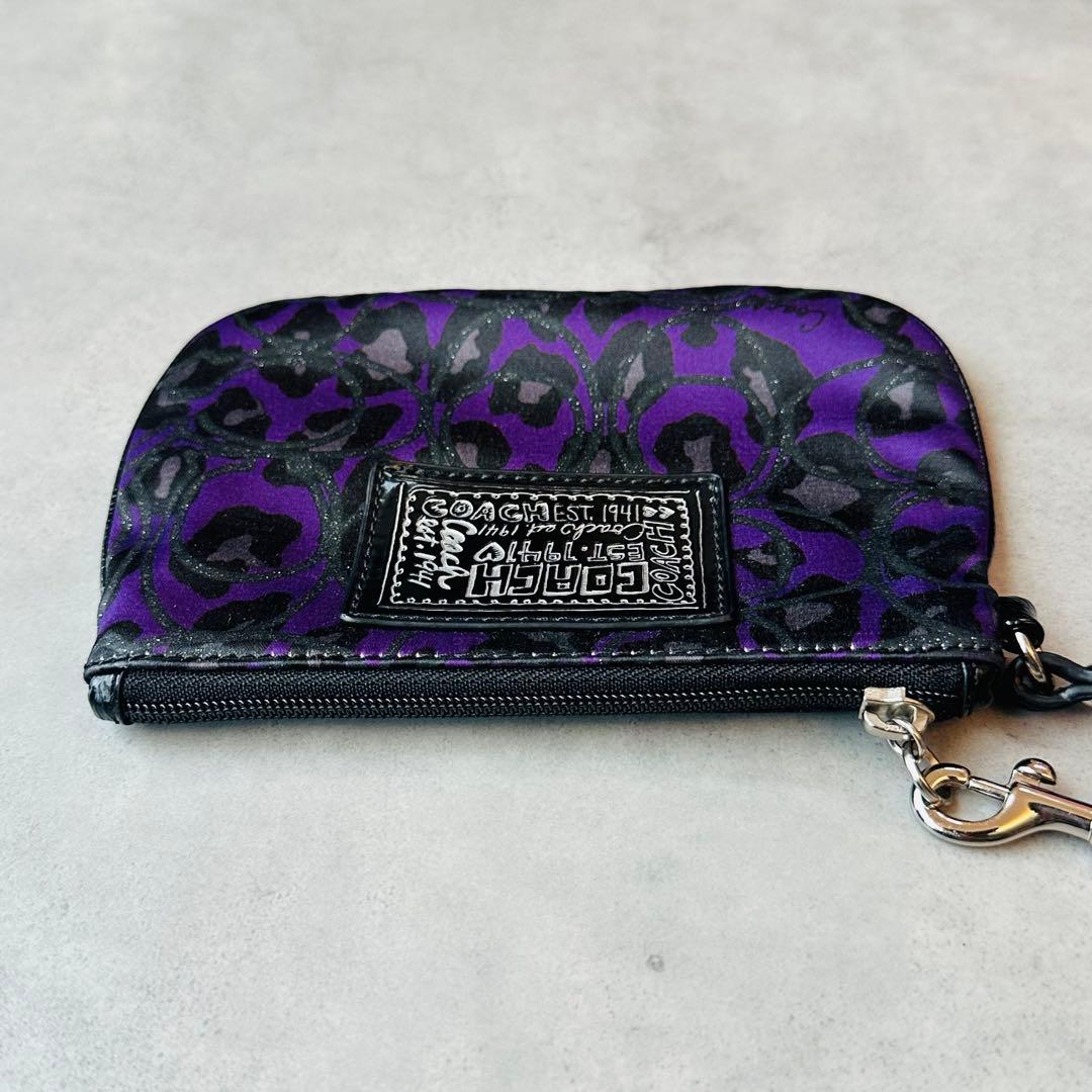 Y2K COACH Poppy Leopard Wristlet Pouch 4