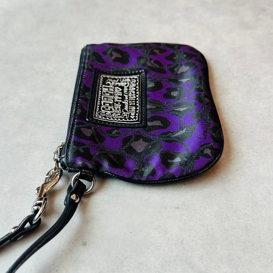 Y2K COACH Poppy Leopard Wristlet Pouch 6