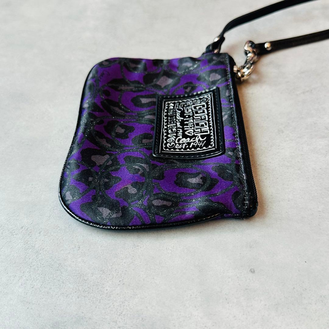 Y2K COACH Poppy Leopard Wristlet Pouch 7