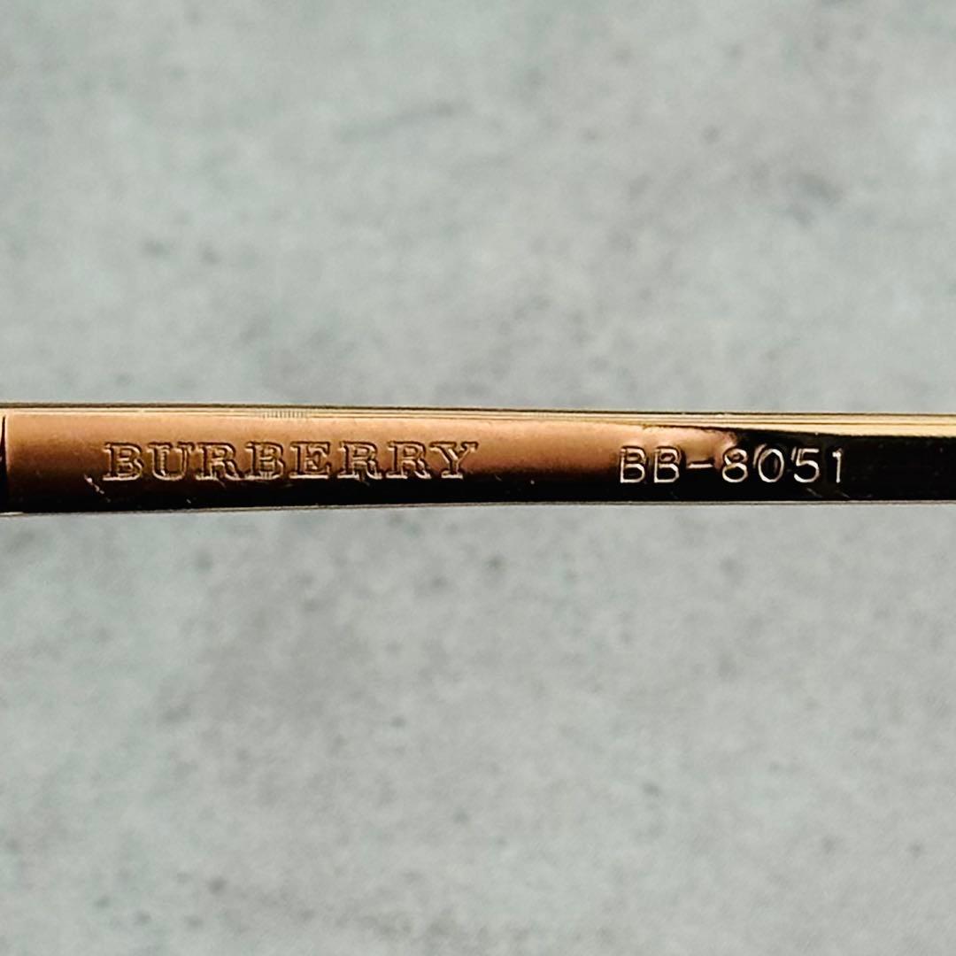BURBERRY エンボスロゴ　ゴールドフレーム　ノバチェック　メガネ 8