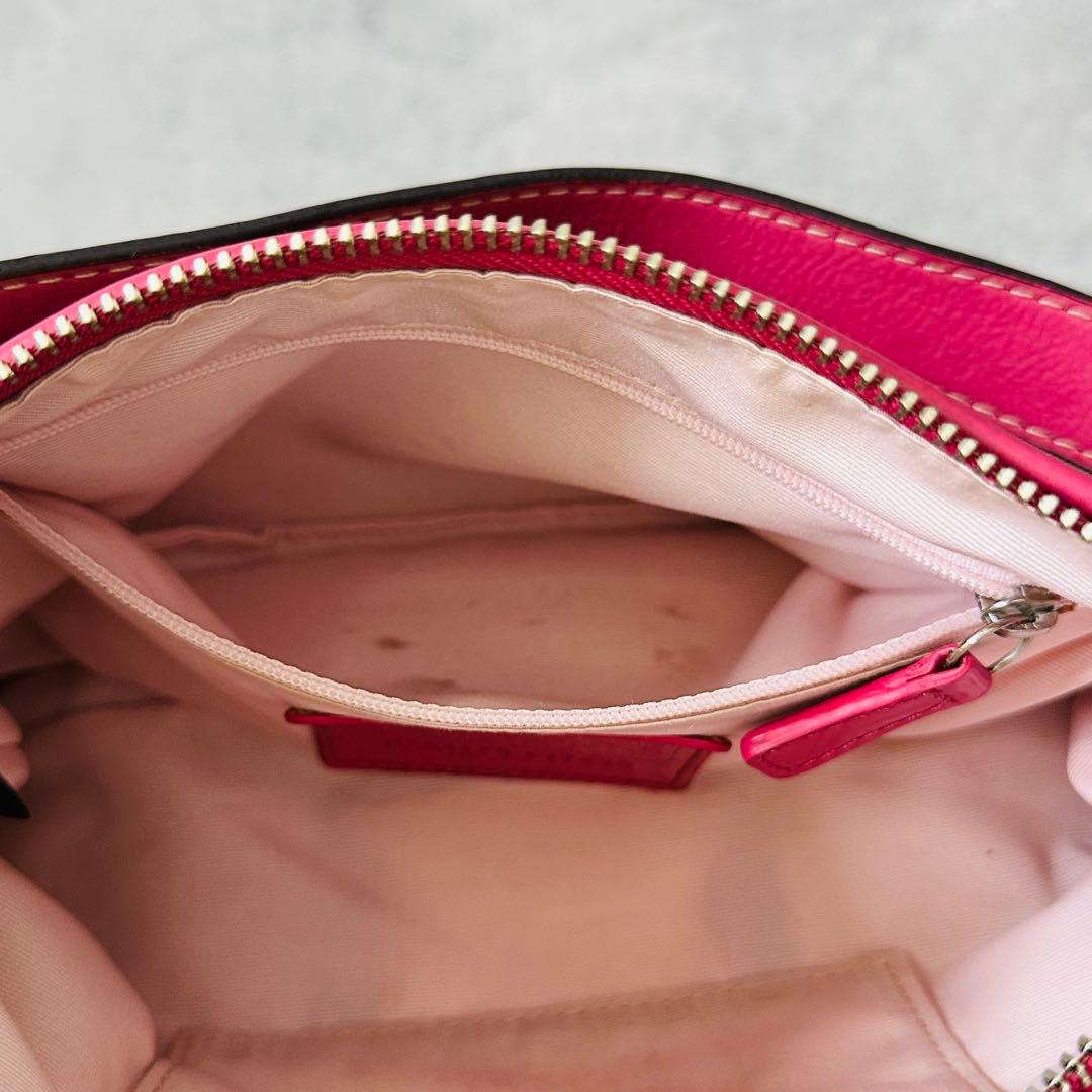 Y2K COACH PINK Signature Hobo 2way Bag 13