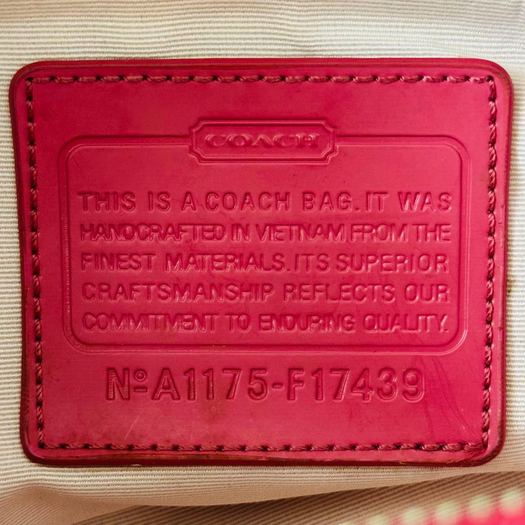 Y2K COACH PINK Signature Hobo 2way Bag 14
