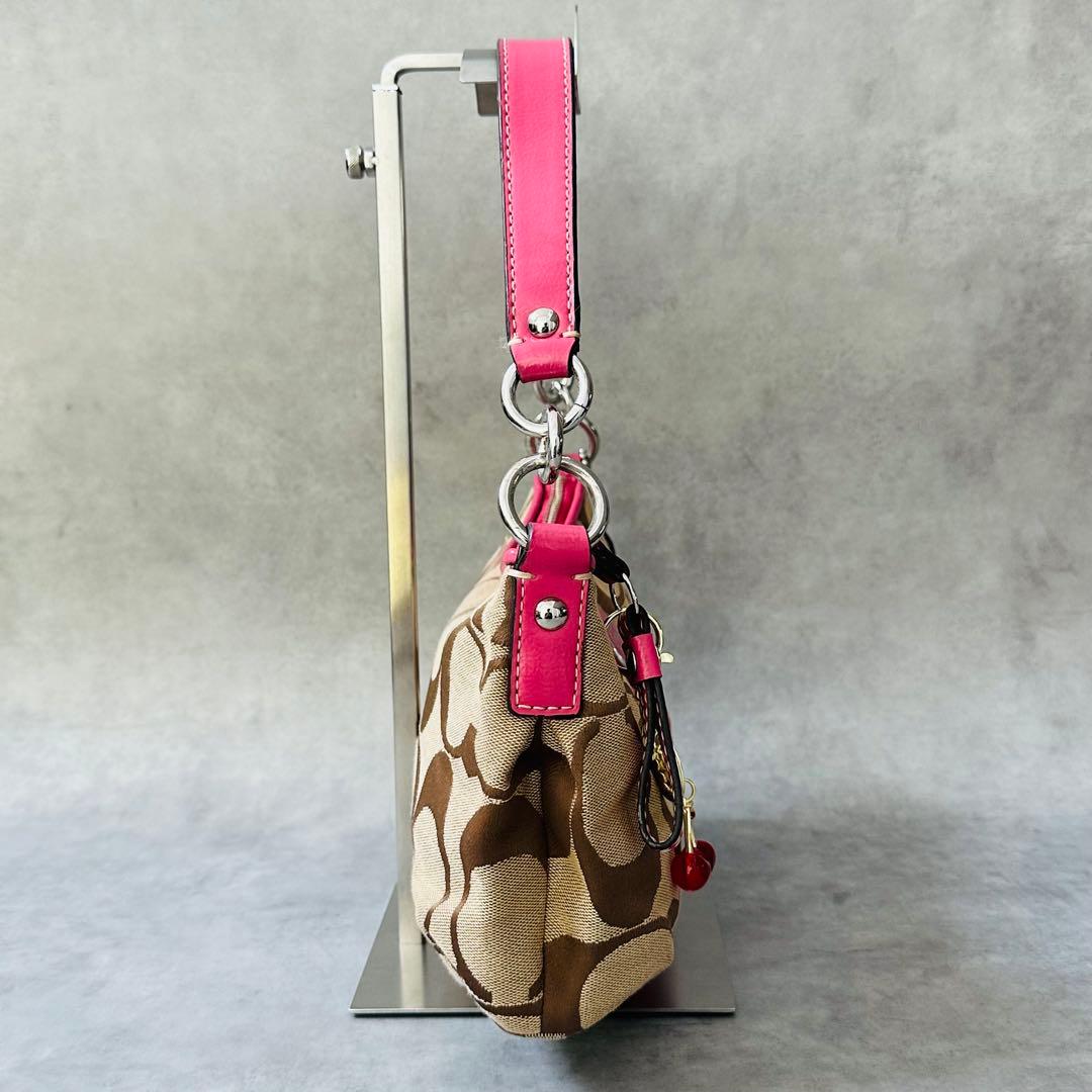 Y2K COACH PINK Signature Hobo 2way Bag 5