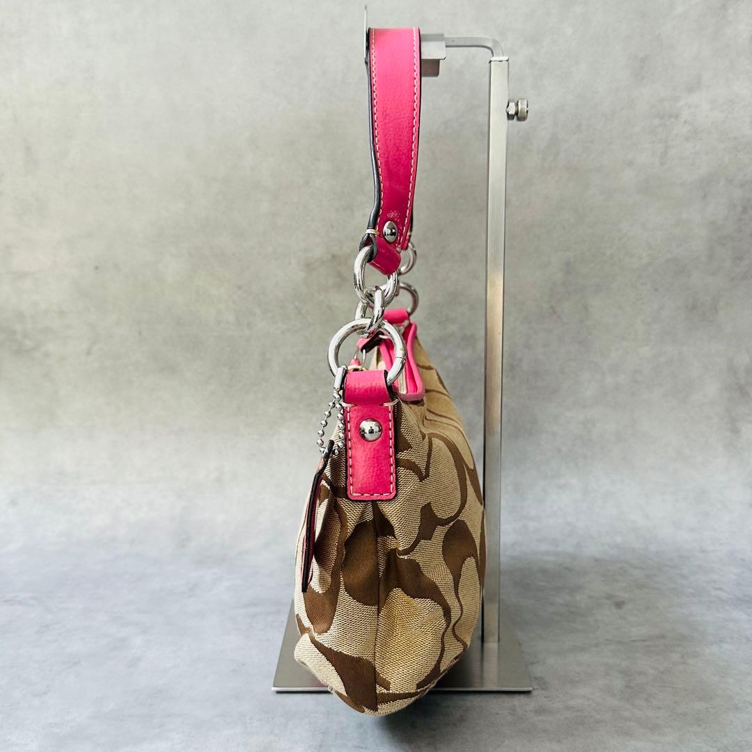 Y2K COACH PINK Signature Hobo 2way Bag 6