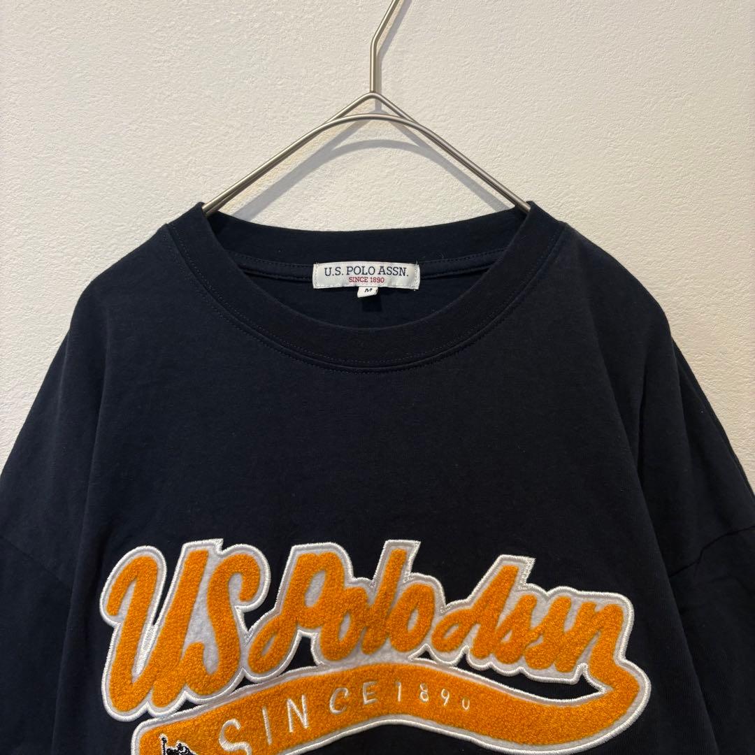 U.S. POLO ASSN Tシャツ ロゴ刺繍 紺色　ネイビー M 半袖 2
