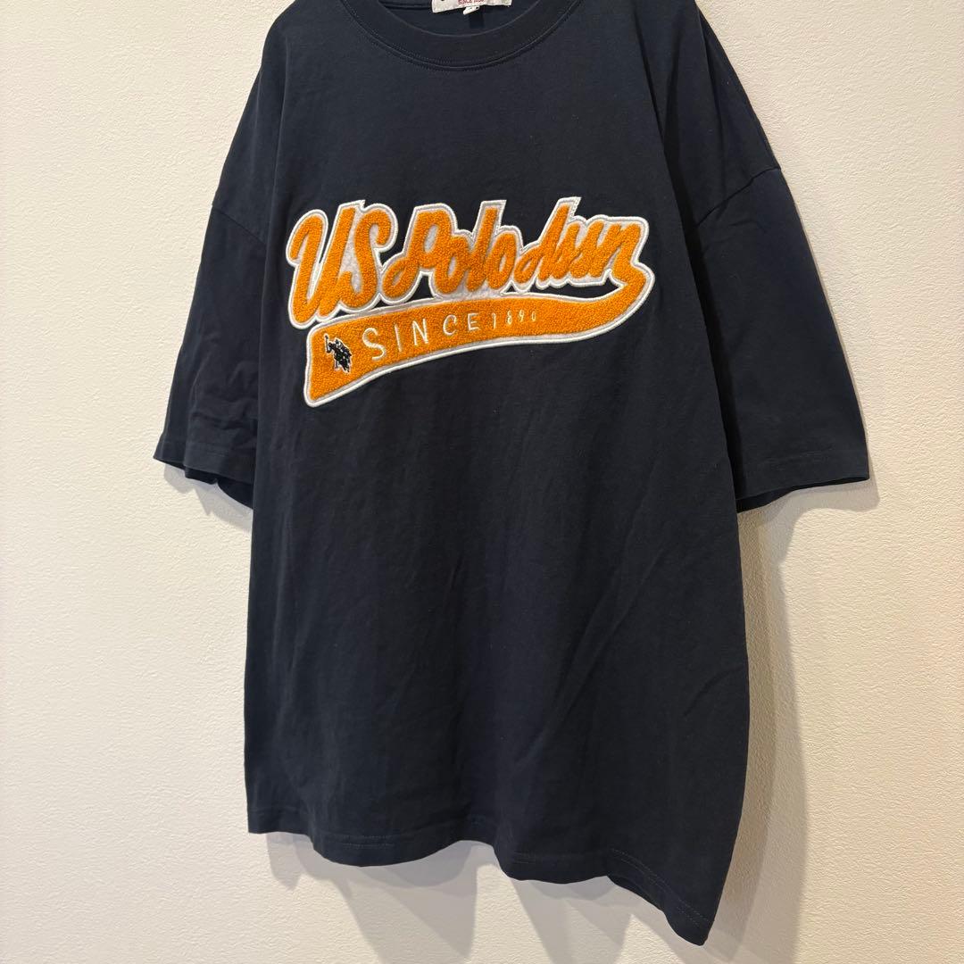U.S. POLO ASSN Tシャツ ロゴ刺繍 紺色　ネイビー M 半袖 4