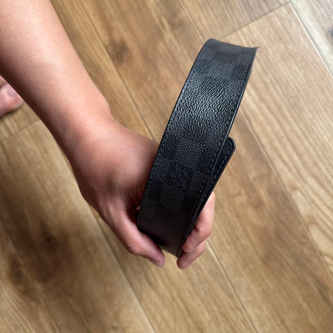 Louis Vuitton ダミエ ブラック ベルト 85 5