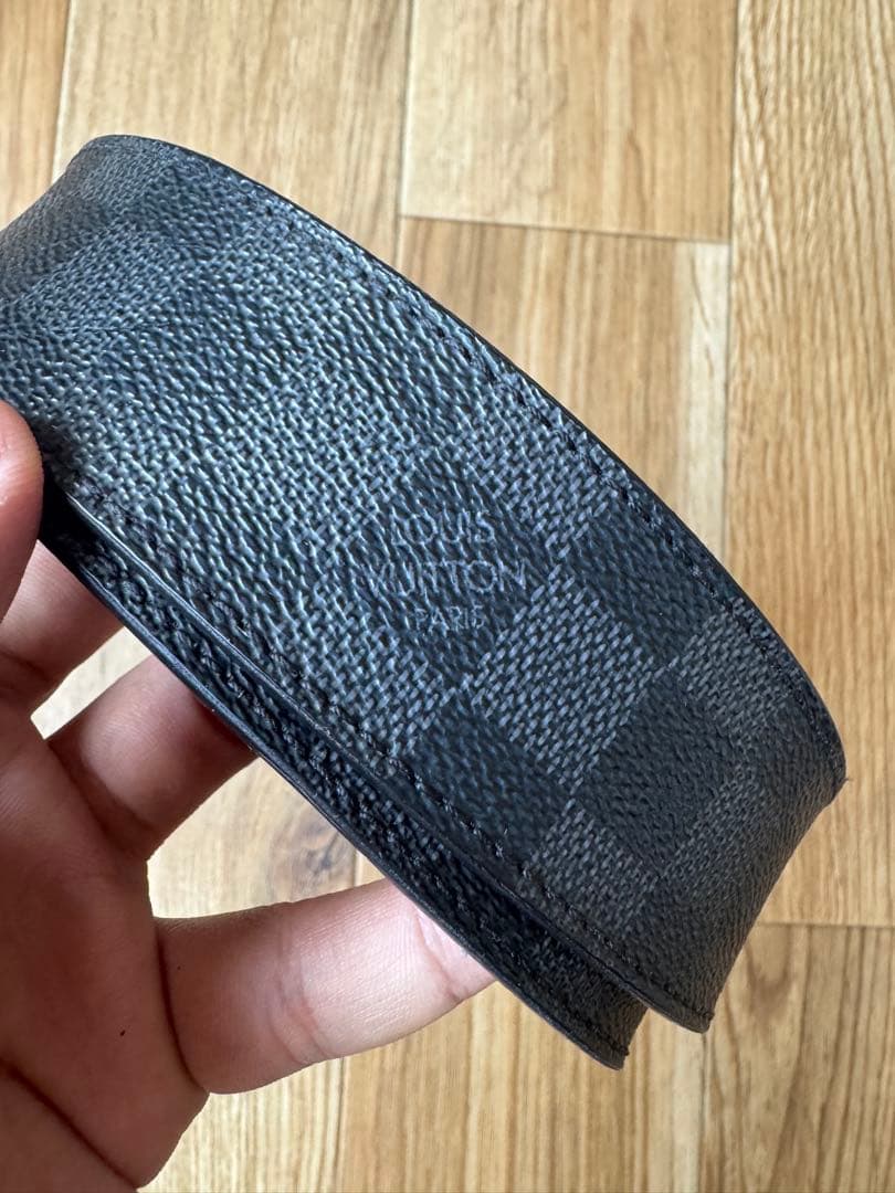 Louis Vuitton ダミエ ブラック ベルト 85 10
