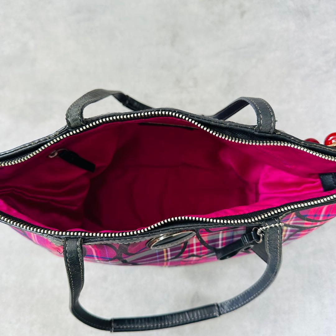 Y2K COACH Poppy Check Tote Bag 13