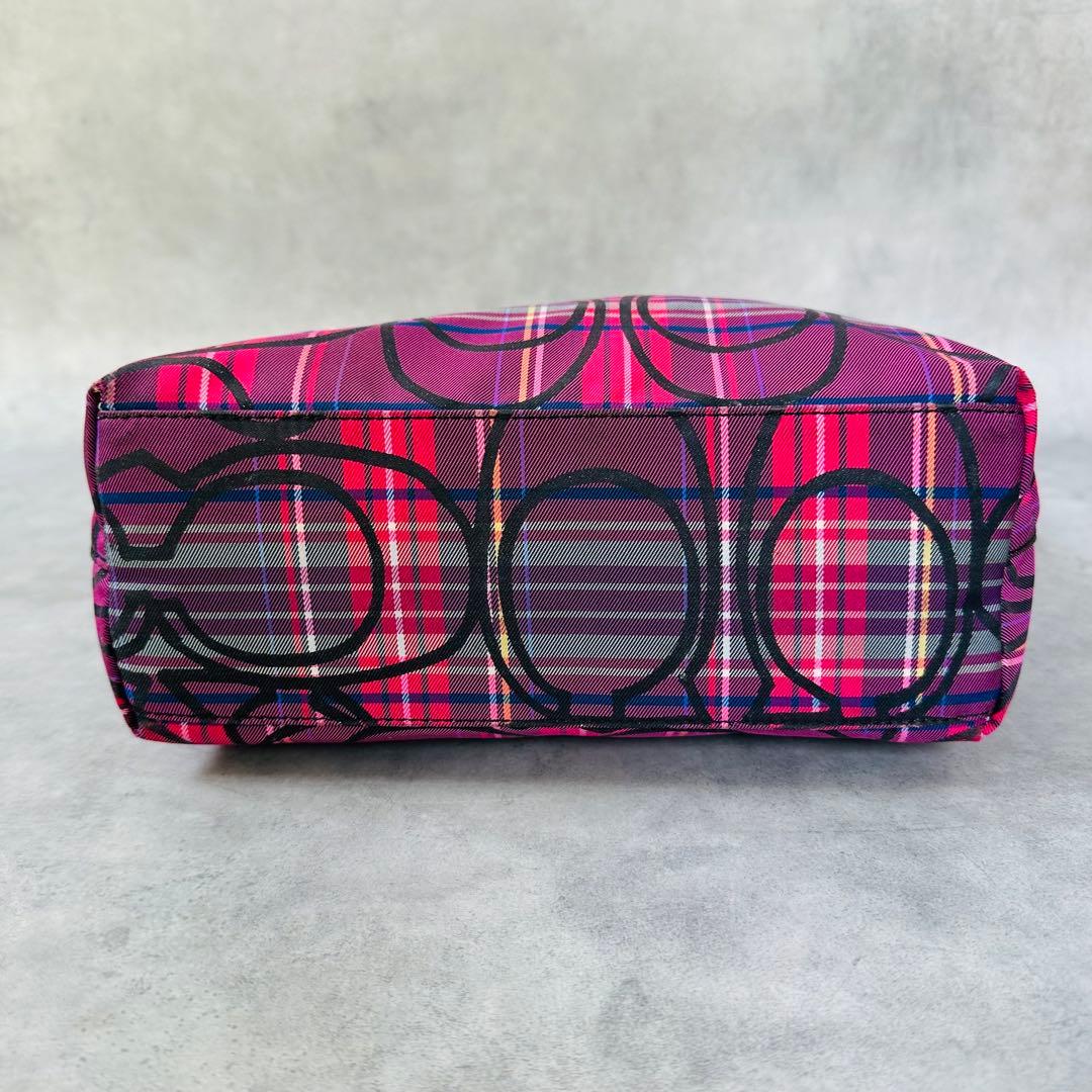 Y2K COACH Poppy Check Tote Bag 7