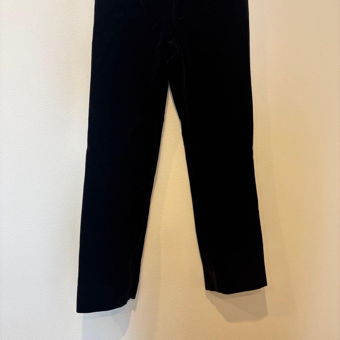 ベロア パンツ テーパード 黒 ブラック　無地　おしゃれ　ストレート 3