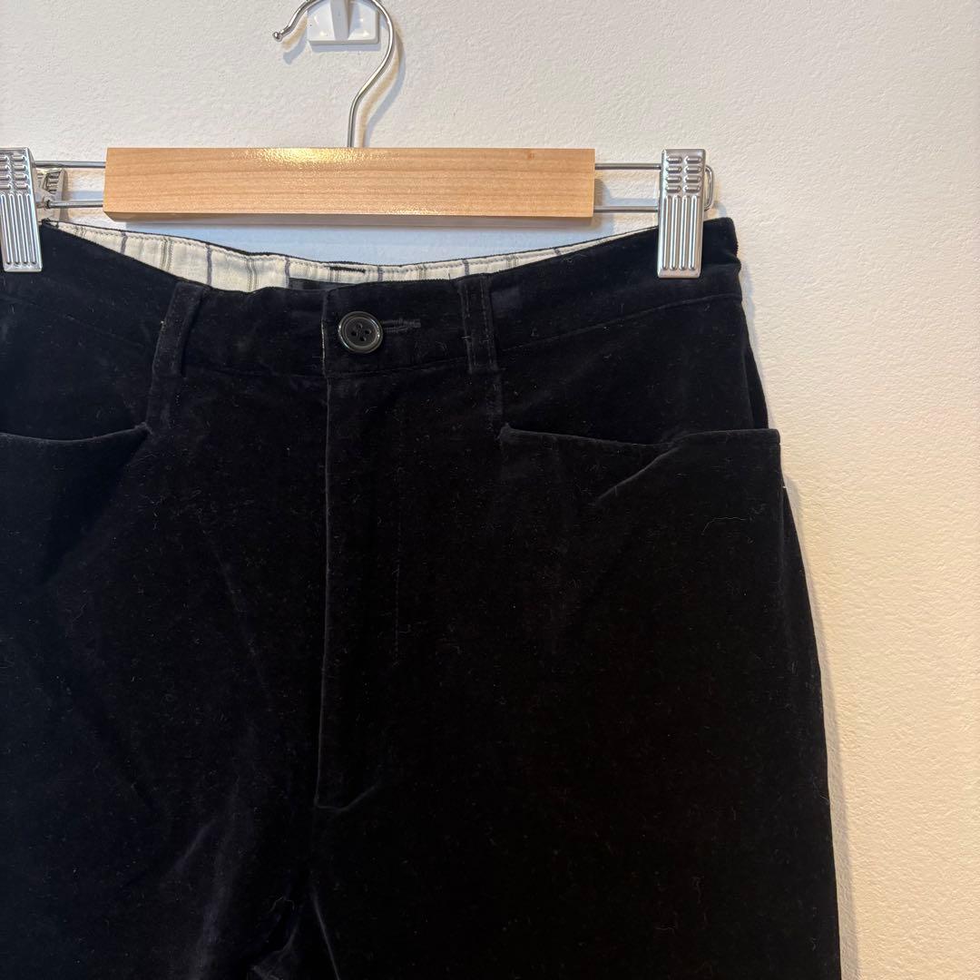 ベロア パンツ テーパード 黒 ブラック　無地　おしゃれ　ストレート 4