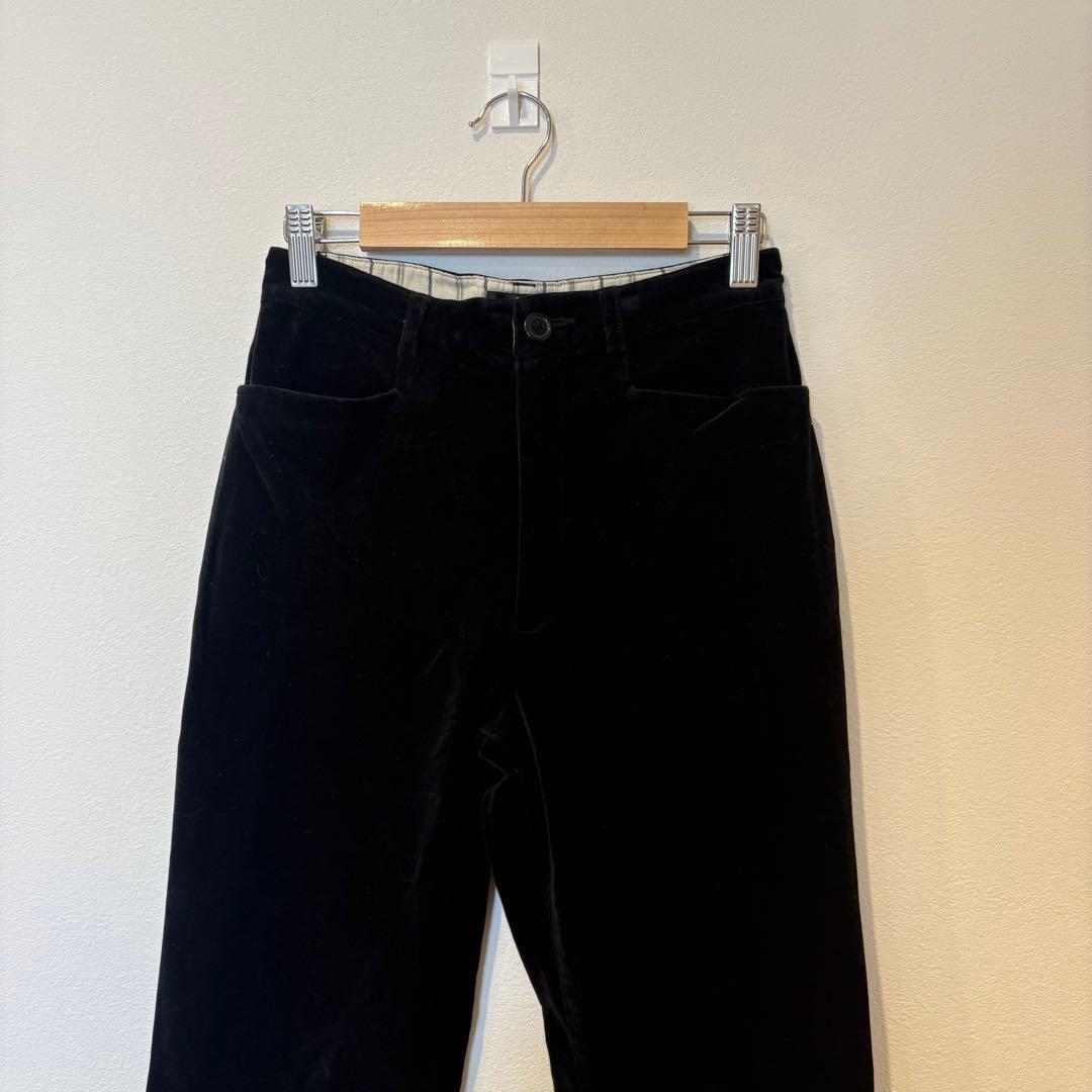 ベロア パンツ テーパード 黒 ブラック　無地　おしゃれ　ストレート 5