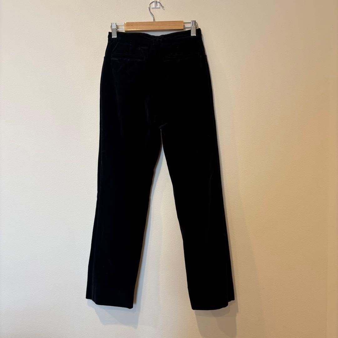 ベロア パンツ テーパード 黒 ブラック　無地　おしゃれ　ストレート 6