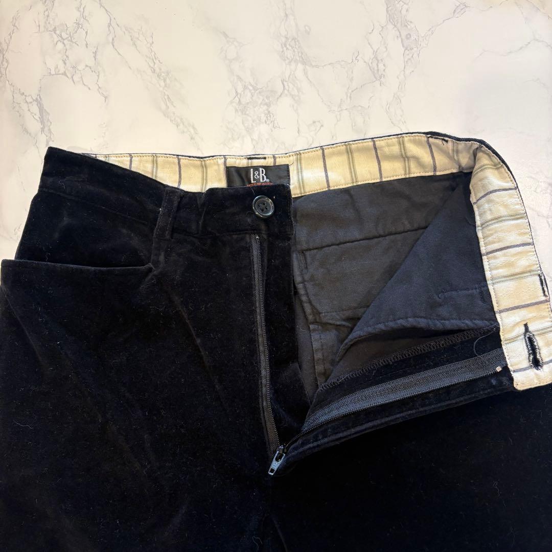 ベロア パンツ テーパード 黒 ブラック　無地　おしゃれ　ストレート 9