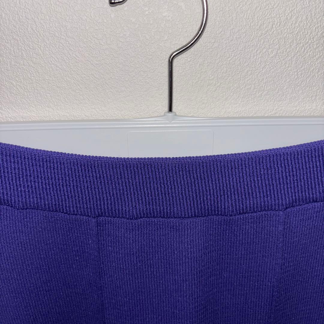 RIVIETTA 紫色 ロングスカート Lサイズワッフル生地厚d671 3