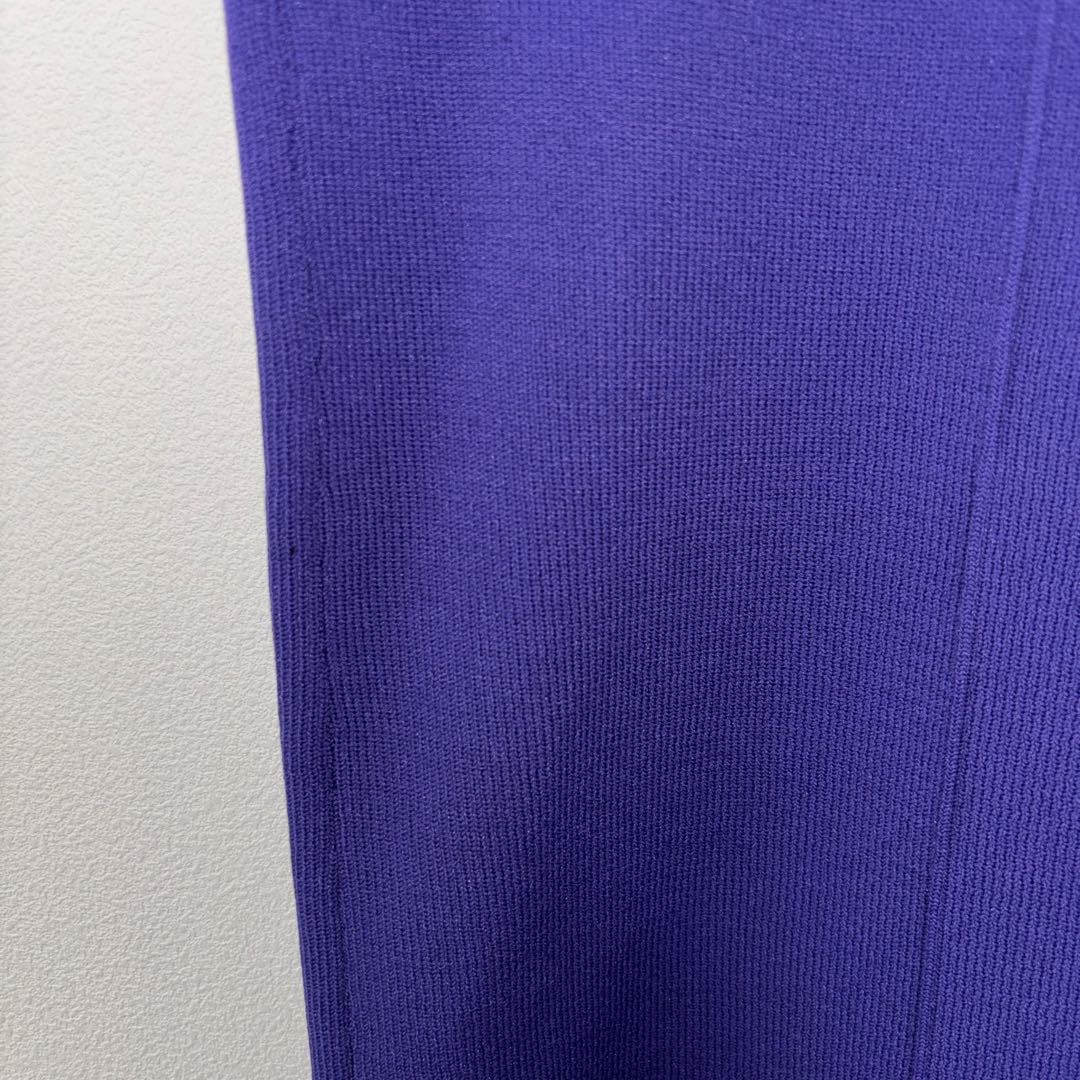 RIVIETTA 紫色 ロングスカート Lサイズワッフル生地厚d671 5