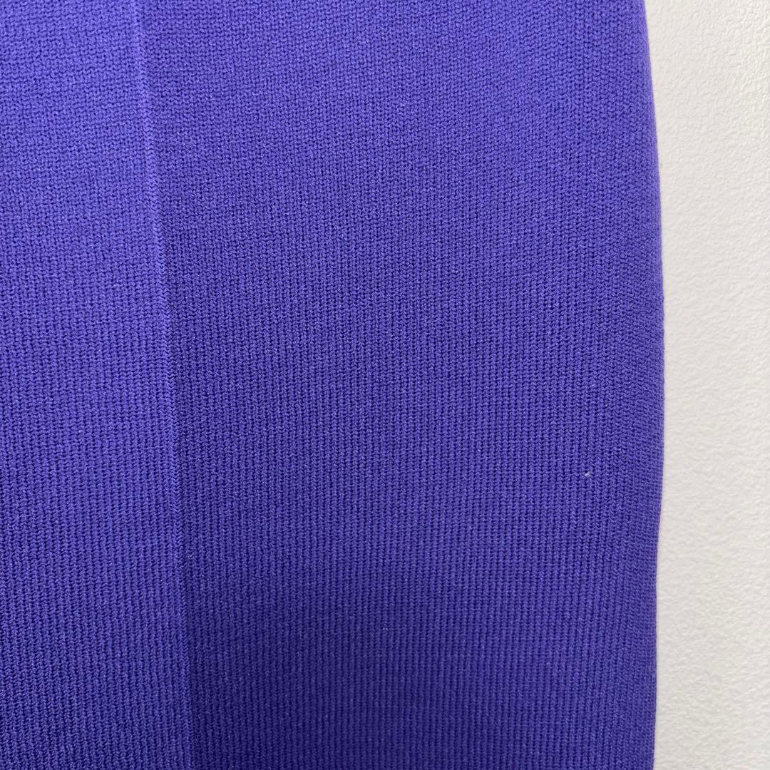 RIVIETTA 紫色 ロングスカート Lサイズワッフル生地厚d671 8