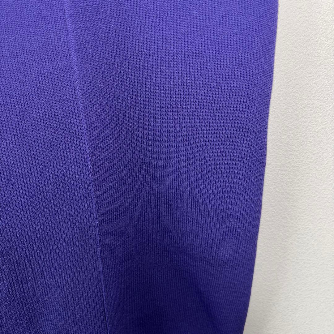 RIVIETTA 紫色 ロングスカート Lサイズワッフル生地厚d671 9