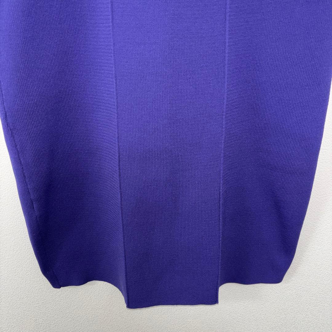 RIVIETTA 紫色 ロングスカート Lサイズワッフル生地厚d671 10