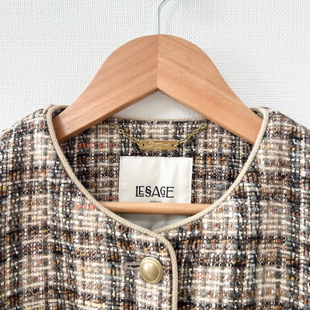 美品✨ジャーナルスタンダードレサージュ　BALLIツィード コンパクトジャケット 4