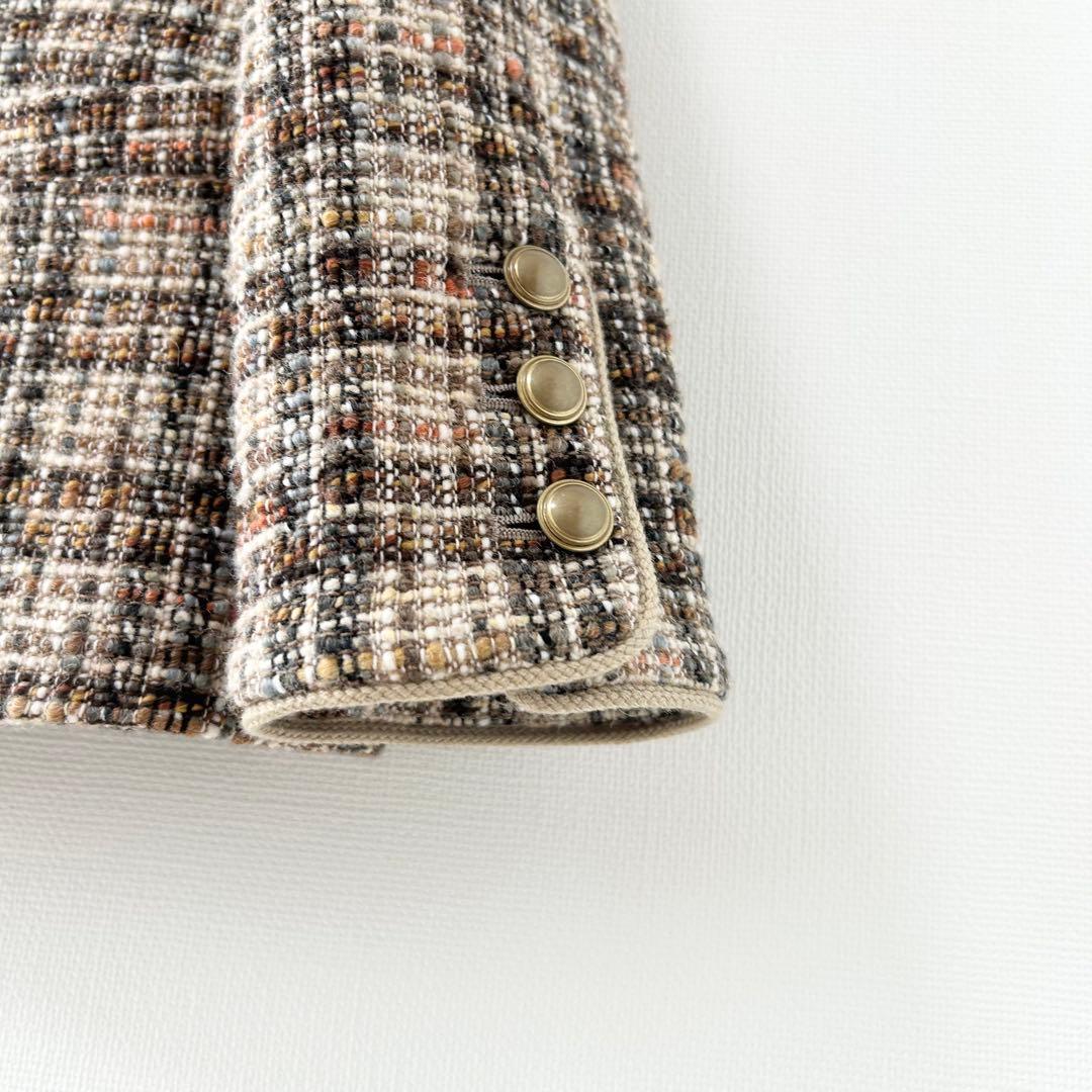 美品✨ジャーナルスタンダードレサージュ　BALLIツィード コンパクトジャケット 7