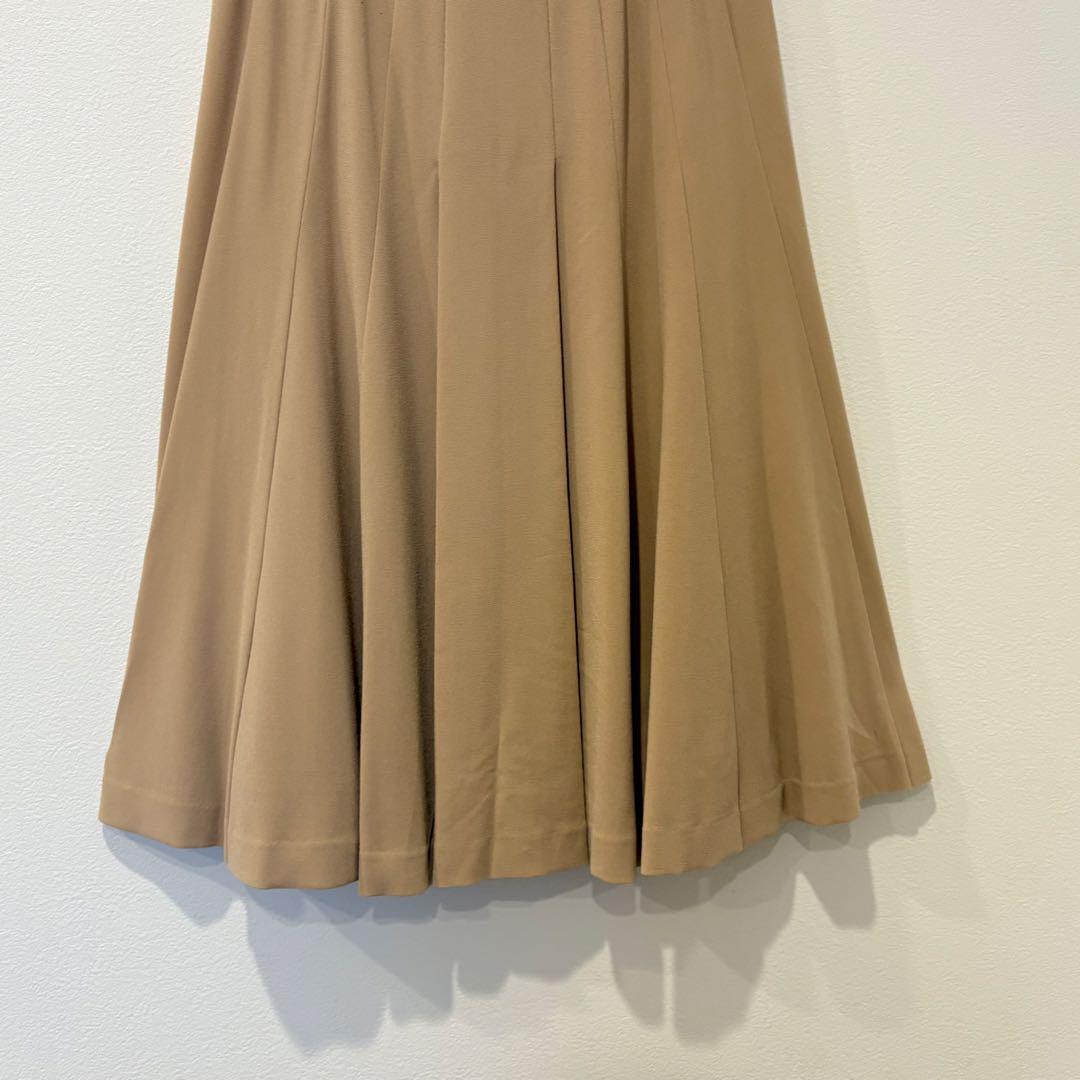 ハナイアンドコー　フレア スカート ひざ丈 ベージュ 10 M 上品 きれいめ 3