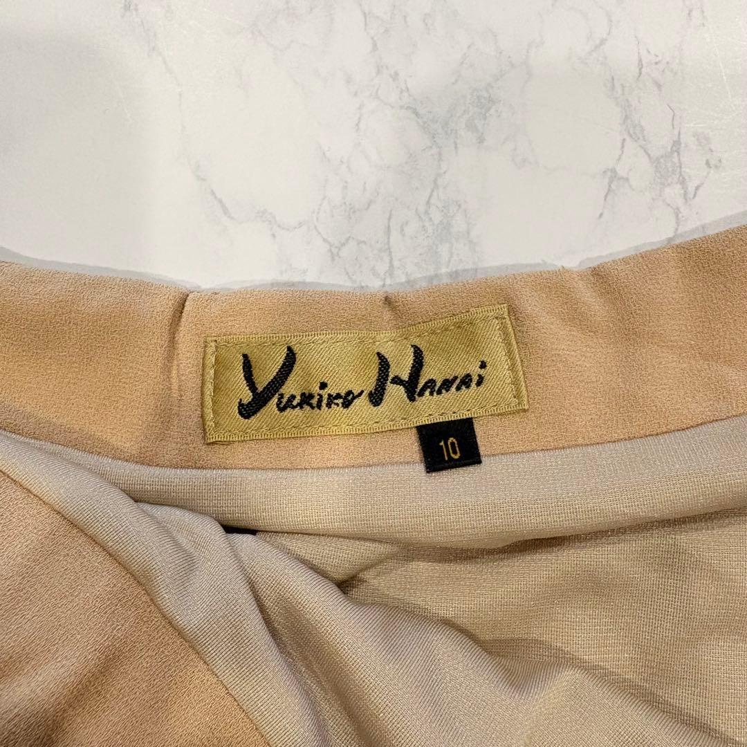 ハナイアンドコー　フレア スカート ひざ丈 ベージュ 10 M 上品 きれいめ 6