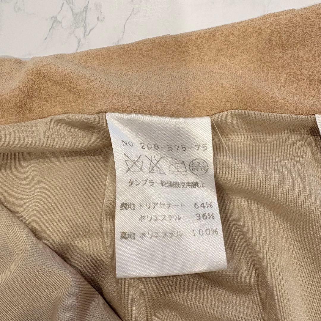 ハナイアンドコー　フレア スカート ひざ丈 ベージュ 10 M 上品 きれいめ 7