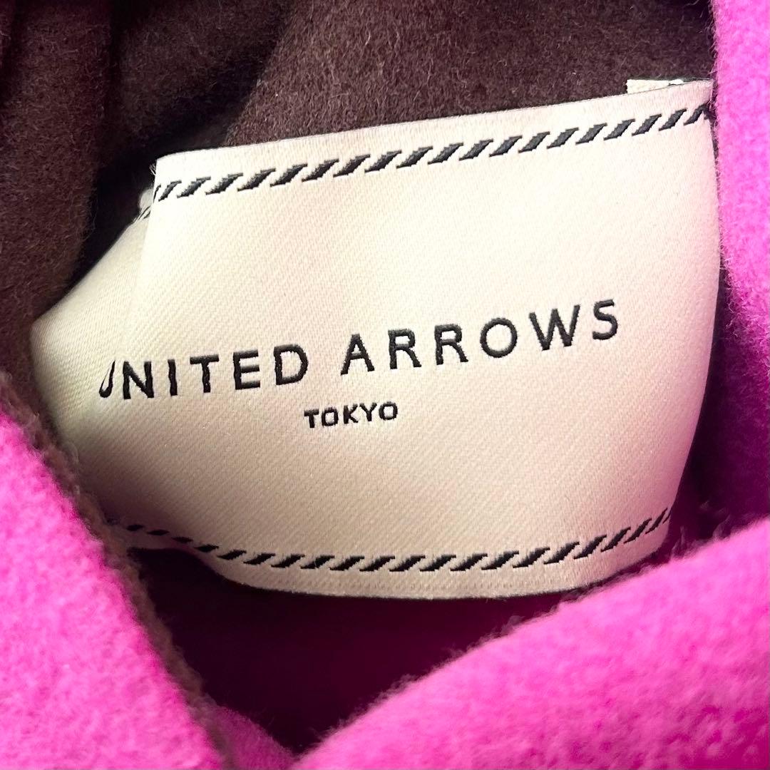 美品✨ユナイテッドアローズ　UBCB リバー バイカラーコート　ピンク×ブラウン 6