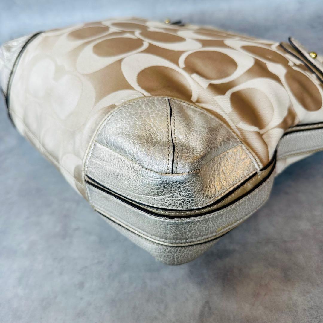 COACH Colette Signature Satin Hobo Bag 11