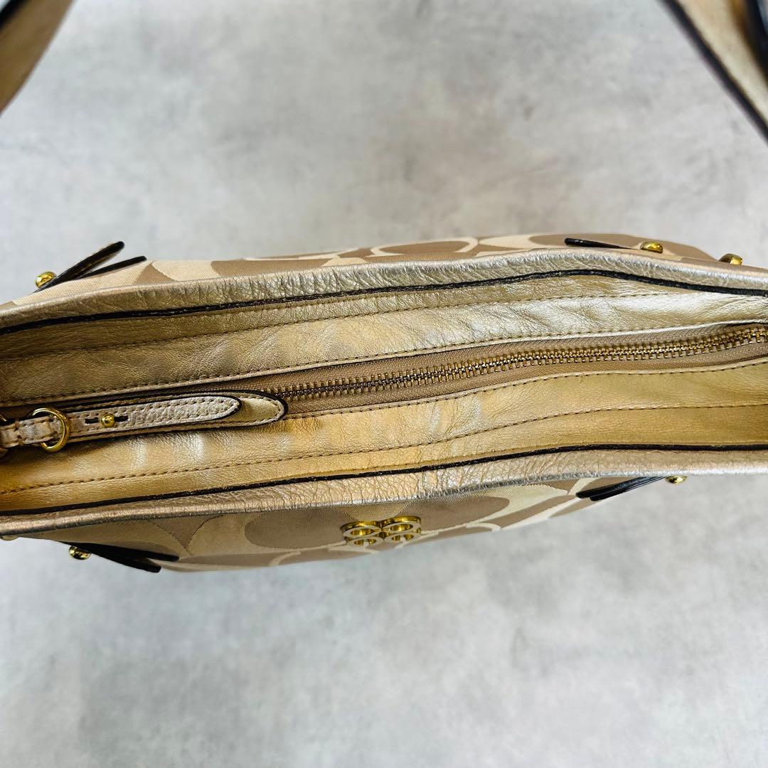 COACH Colette Signature Satin Hobo Bag 12