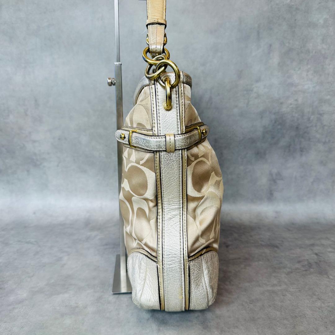 COACH Colette Signature Satin Hobo Bag 5