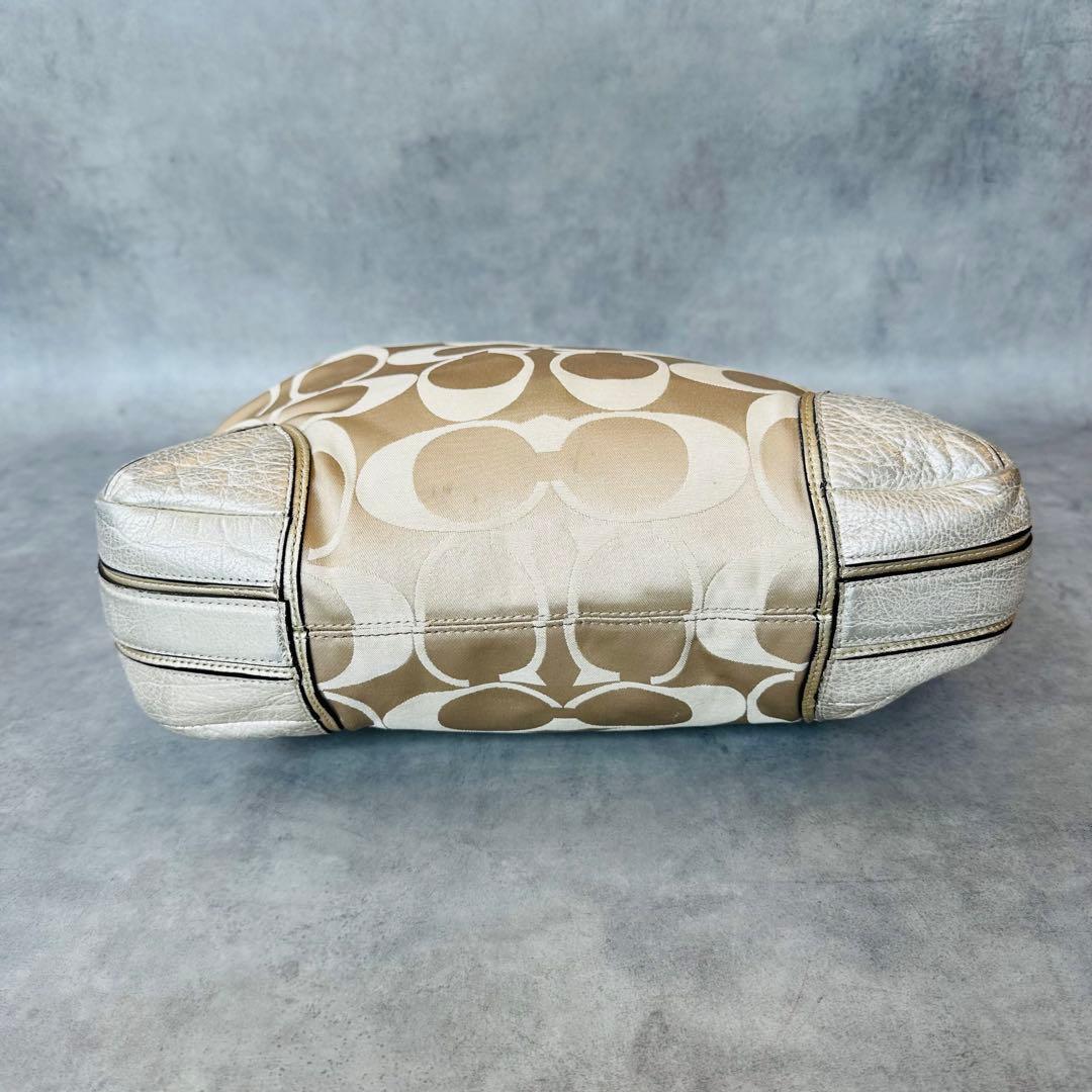 COACH Colette Signature Satin Hobo Bag 7