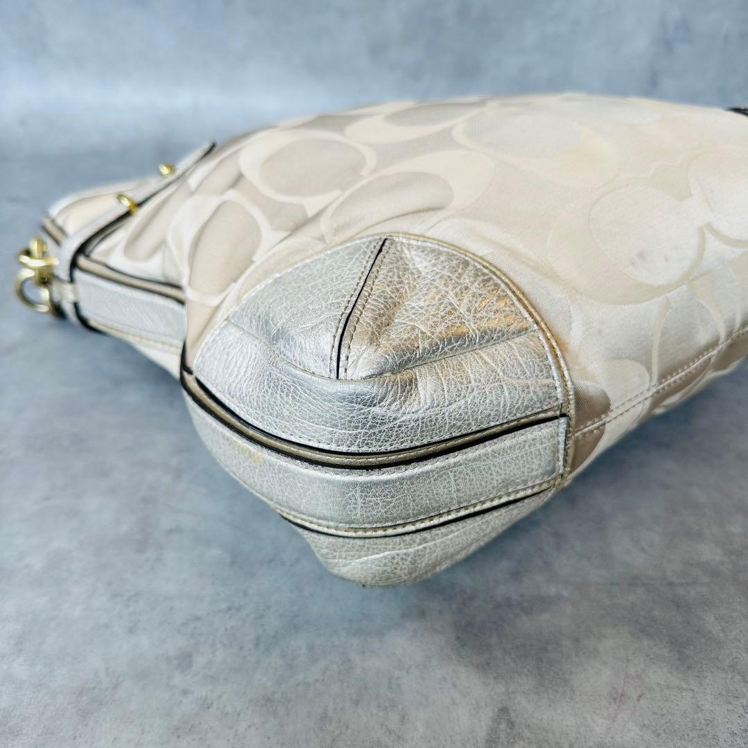 COACH Colette Signature Satin Hobo Bag 8