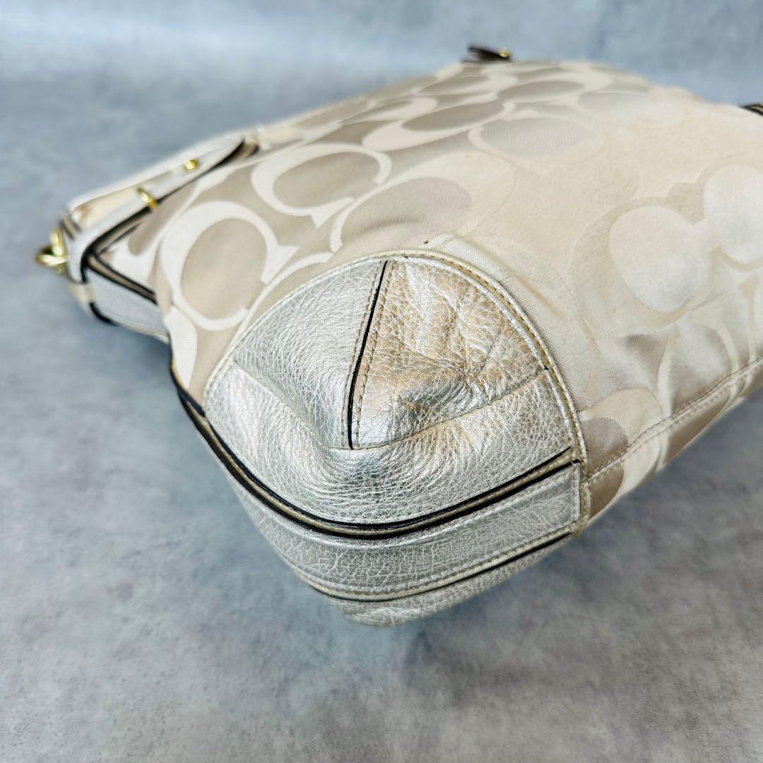 COACH Colette Signature Satin Hobo Bag 10