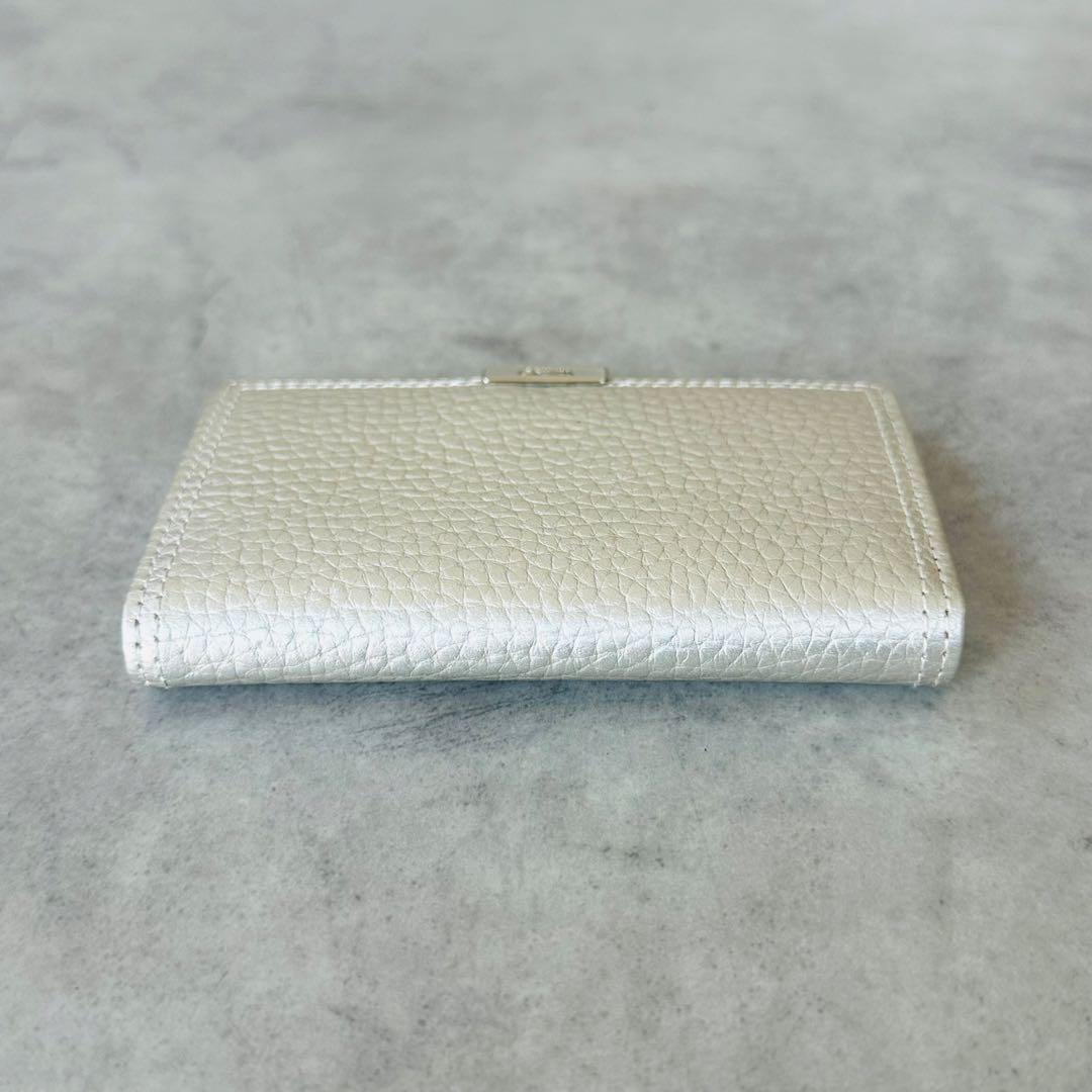 WAKO 名刺入れ　カードケース　メタルロゴ　レザー　シルバー 5