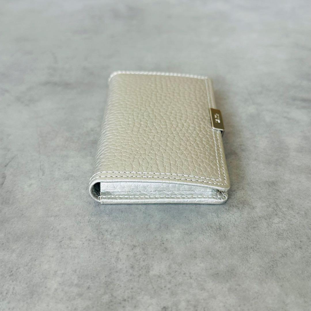WAKO 名刺入れ　カードケース　メタルロゴ　レザー　シルバー 6
