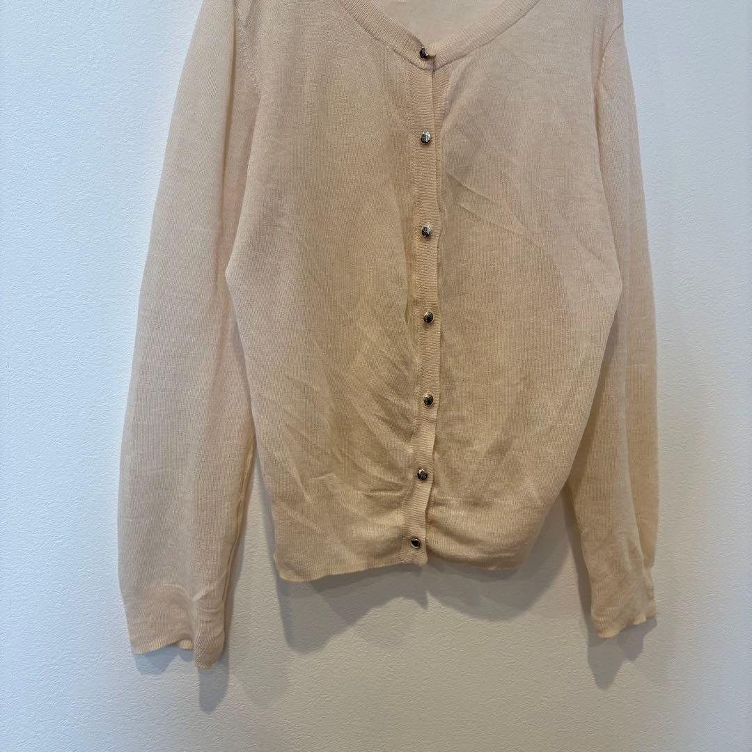 グローブ カーディガン ベージュ M きれいめ シンプル 羽織り　前ボタン 4