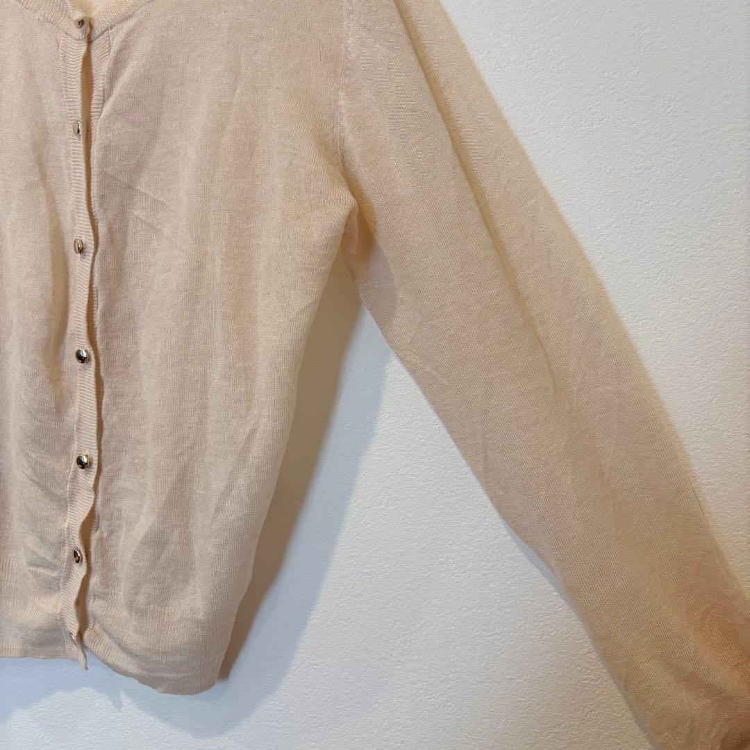 グローブ カーディガン ベージュ M きれいめ シンプル 羽織り　前ボタン 5