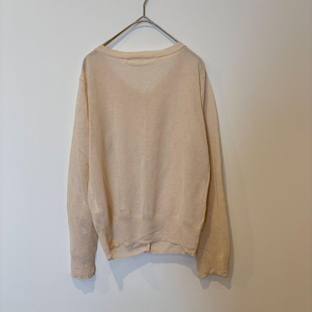 グローブ カーディガン ベージュ M きれいめ シンプル 羽織り　前ボタン 7