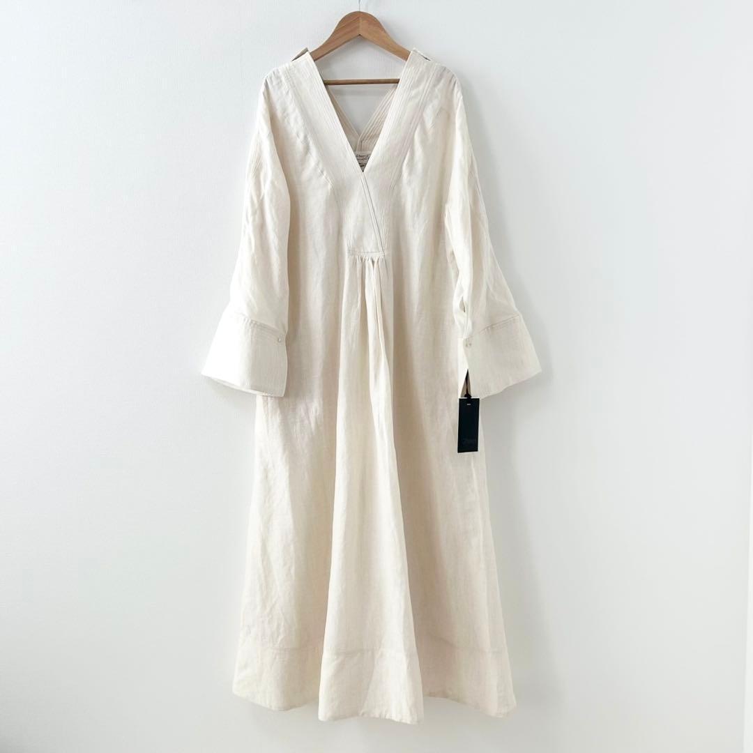 新品未使用✨カオス　chaos アルパカリネンカフカワンピース　オフホワイト