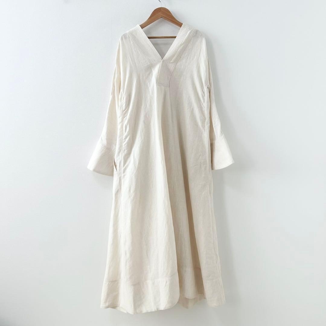 新品未使用✨カオス　chaos アルパカリネンカフカワンピース　オフホワイト 7