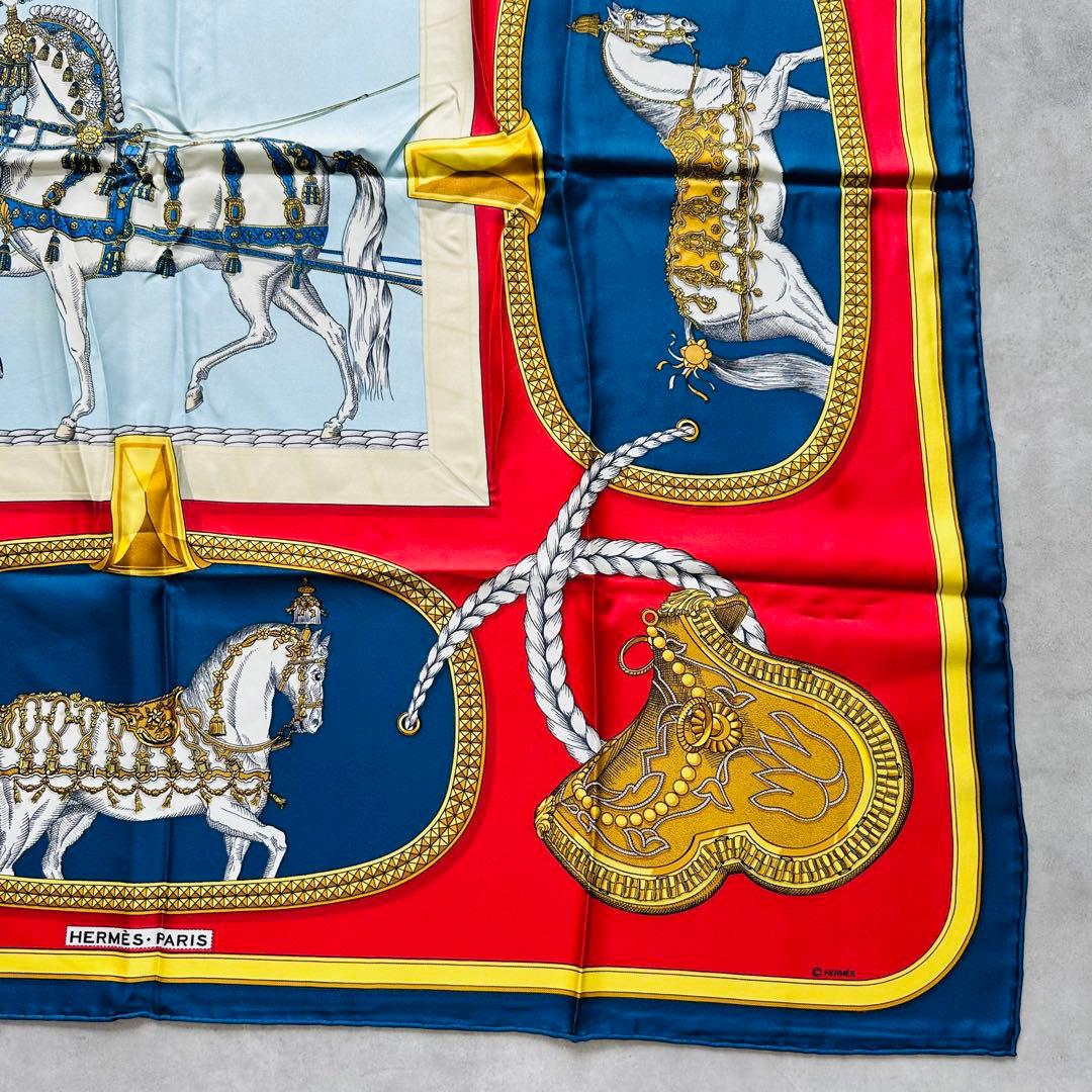 HERMES カレ90 《グラン・アパラ》 GRAND APPARAT 盛装の馬 4