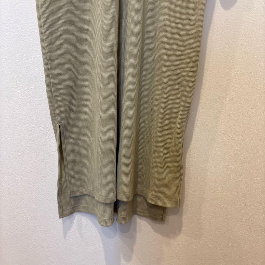 ディスコート ロングワンピース 長袖　カットソー　Vネック グリーン　緑 4