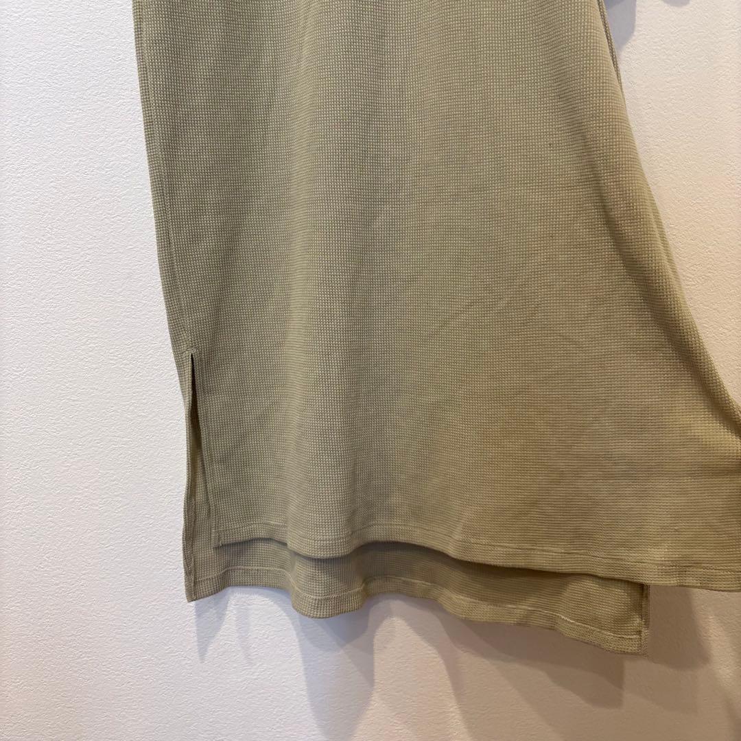 ディスコート ロングワンピース 長袖　カットソー　Vネック グリーン　緑 5